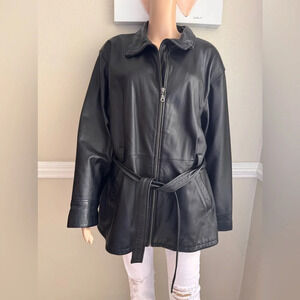 JAQUELINE FERRAR  VINTAGE MOTO JACKET EXTRA LARGE